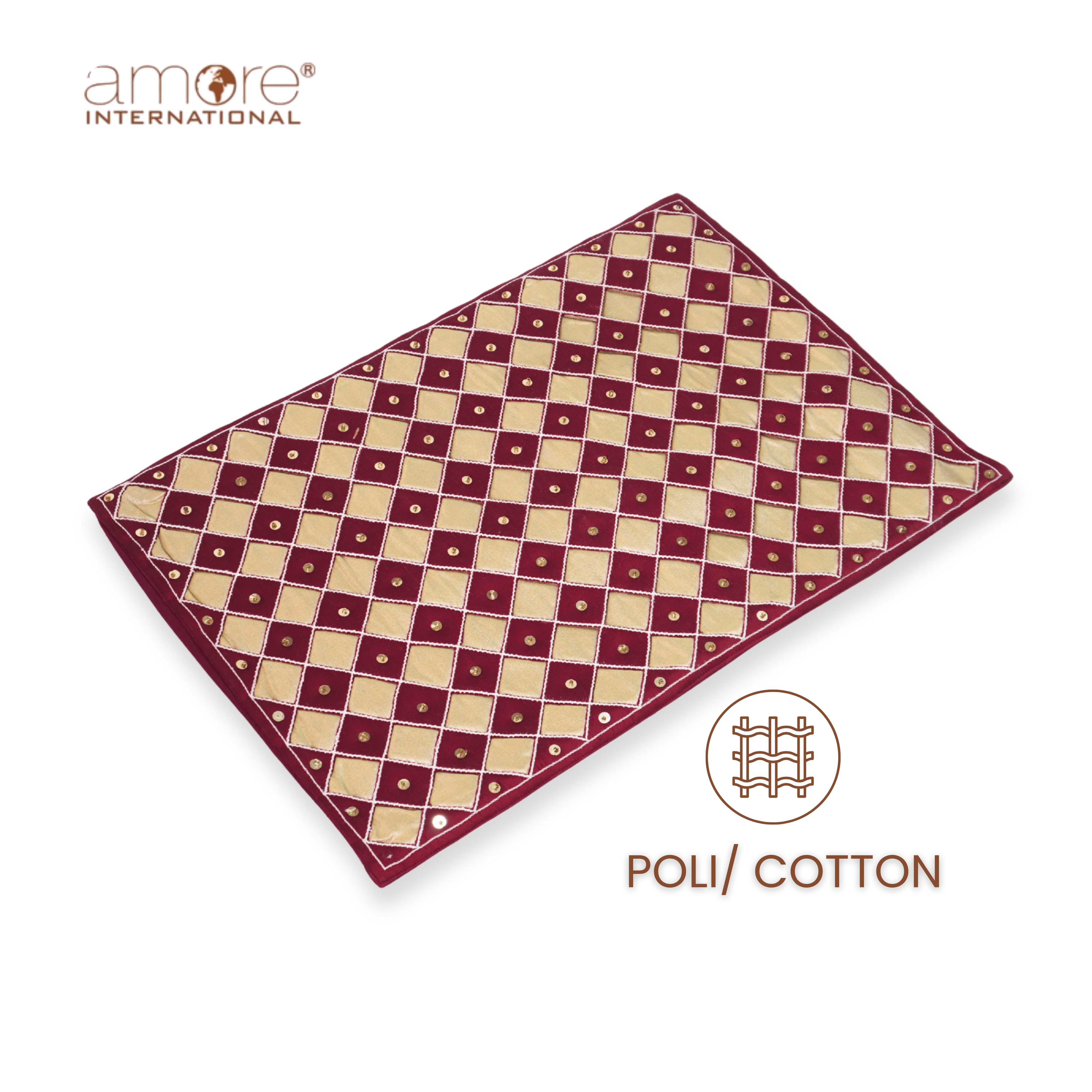 Handcrafted Placemat – Maroon, 12"x18"