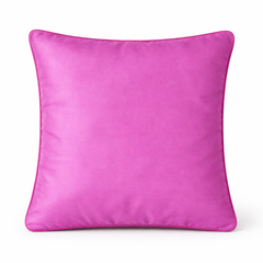 Machine-Crafted Baby Rose Cushion Cover – 12"x12" | Circular Embroidered Design | Premium Poly Channel Fabric