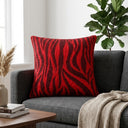 Maroon Textured Decorative Cushion Cover | 16"x16" Modern Abstract Cushion Cover