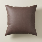 Fabric-Crafted Brown Cushion Cover – 12"x12" | Modern Geometric Line Texture | Premium Poly Cotton |  2 Pieces