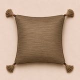 Handcrafted Cushion Cover – Golden Oak | 12"x12" | Embroidered Decorative Cushion Cover