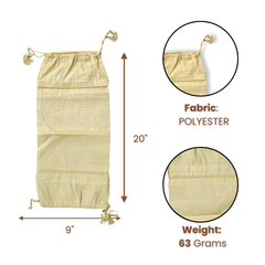 Fabric-Crafted Cylindrical Yellow Bolster Cover – 9"x20" | Polyester Fabric | Lightweight & Elegant