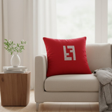 Handcrafted Maroon Cushion Cover – 16"x16" | Minimal Embellished Design | Premium Poly Cotton