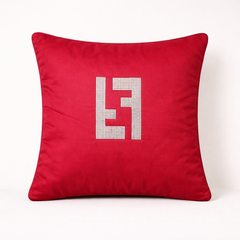 Handcrafted Maroon Cushion Cover – 16"x16" | Minimal Embellished Design | Premium Poly Cotton