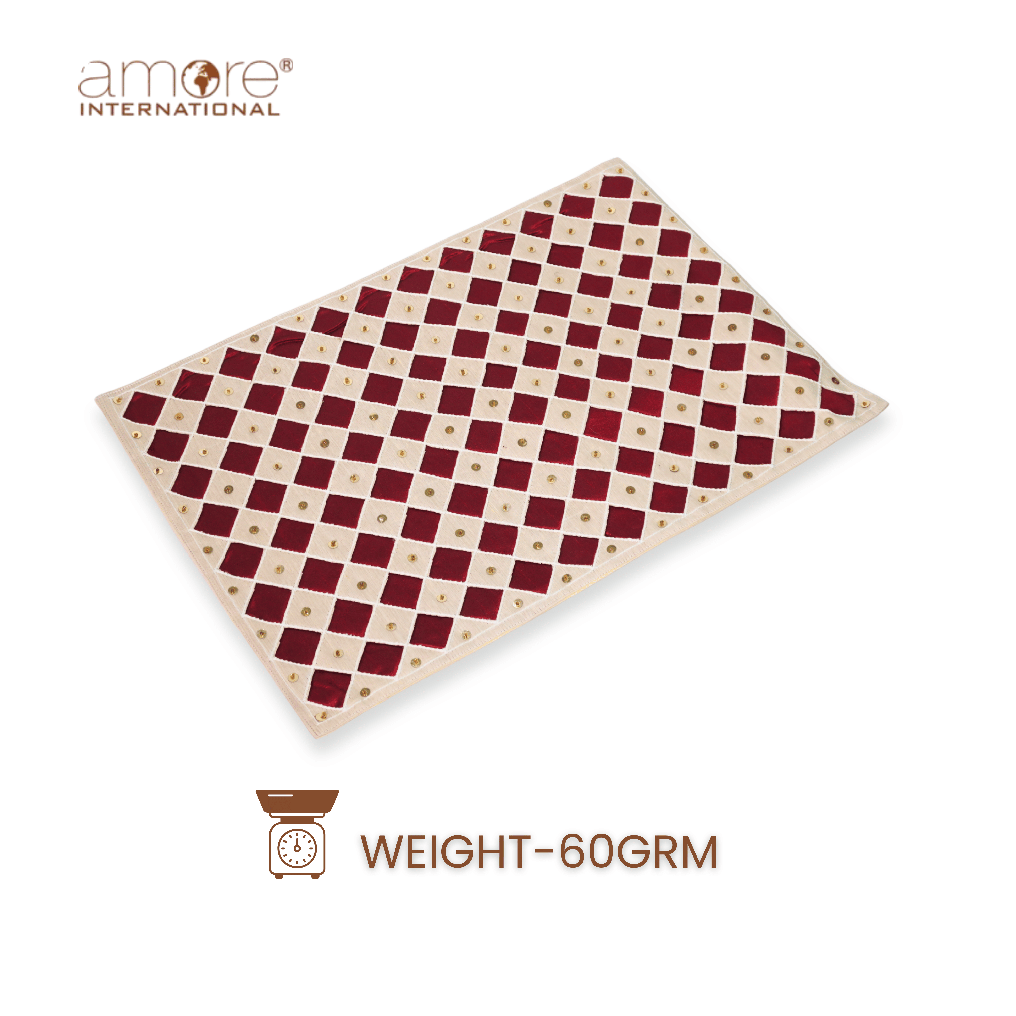 Handcrafted Placemat – Cream, 12"x18"