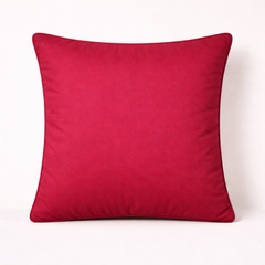 Handcrafted Maroon Cushion Cover – 16"x16" | Minimal Embellished Design | Premium Poly Cotton