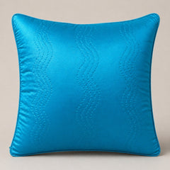 Handcrafted Cushion Cover – Turquoise | 12"x12" | Poly Cotton Fabric | Designer Embroidered Cushion Cover