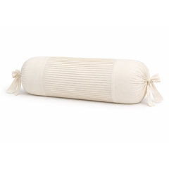 Fabric-Crafted Cylindrical Cream Bolster Cover – 15"x32" | Cotton Polyester Fabric | Premium & Elegant