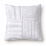 Fabric Crafted Cushion Cover – White | 12"x12" | Poly Cotton | Panel Pleated Design