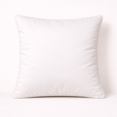 Handcrafted White Cushion Cover – 16"x16" | Minimal Embellished Design | Premium Poly Cotton