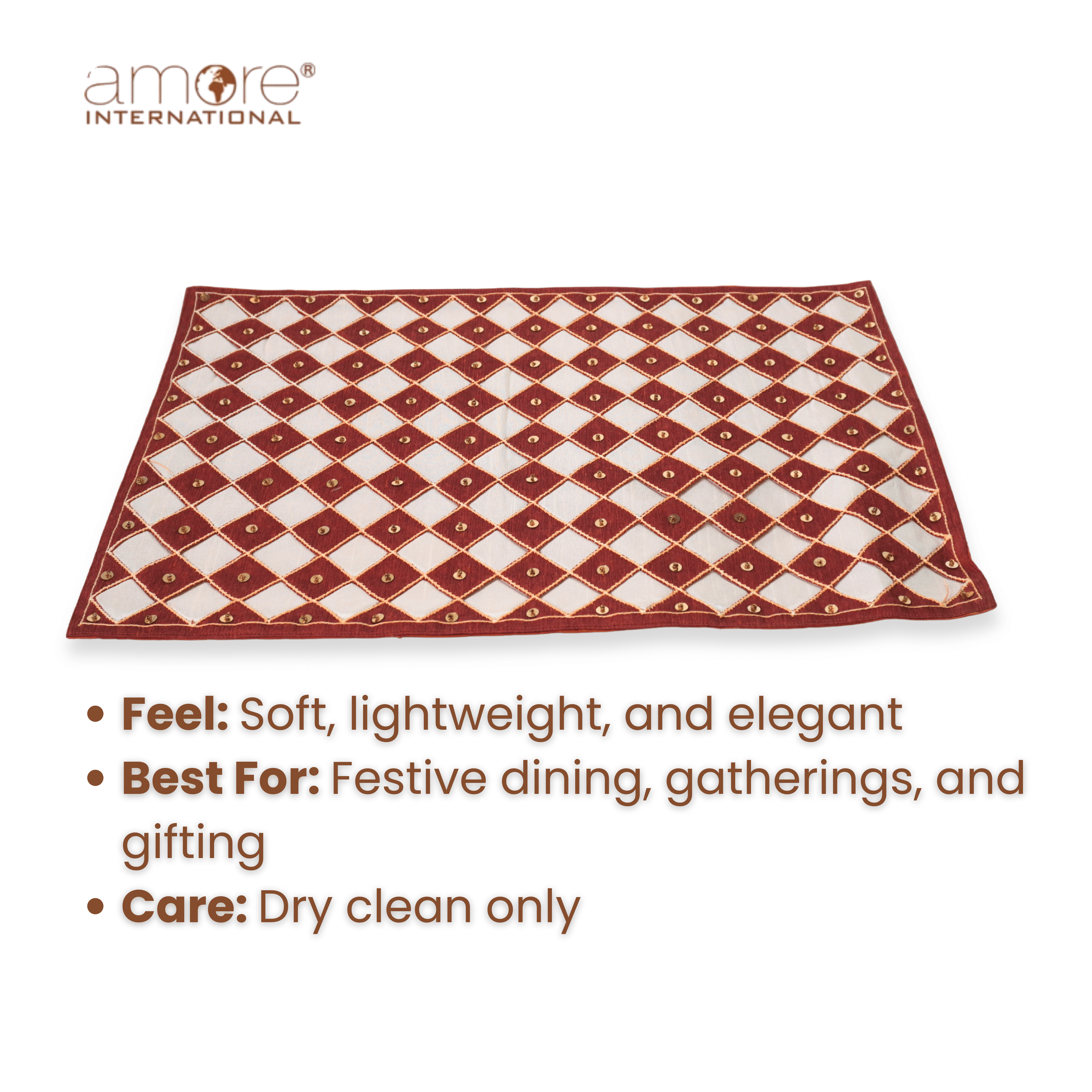 Handcrafted Placemat – Bronze, 12"x18"