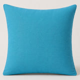 Handcrafted Cushion Cover – Turquoise | 16"x16" | Geometric Textured Design