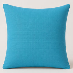 Handcrafted Cushion Cover – Turquoise | 16"x16" | Geometric Textured Design
