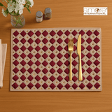 Set of 2/4/6 Pcs, Handcrafted Placemat – Ivory, 12"x18"