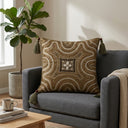 Handcrafted Cushion Cover – Metallic | 16"x16" | Embroidered Decorative Cushion Cover