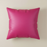 Fabric-Crafted Pink Cushion Cover – 12"x12" | Modern Layered Geometric Texture | Premium Poly Cotton |
