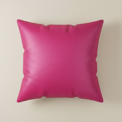 Fabric-Crafted Pink Cushion Cover – 12"x12" | Modern Layered Geometric Texture | Premium Poly Cotton |
