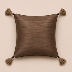 Handcrafted Cushion Cover – Metallic | 16"x16" | Embroidered Decorative Cushion Cover