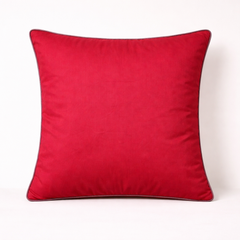 Handcrafted Maroon Cushion Cover – 16"x16" | Circular Embellished Design | Premium Poly Cotton