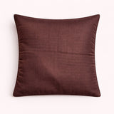 Fabric Crafted Cushion Cover – Brown | 12"x12" | Poly Cotton | Panel Pleated Design
