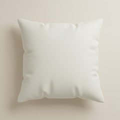 Fabric-Crafted Off White Cushion Cover – 12"x12" | Modern Layered Geometric Texture | Premium Poly Cotton