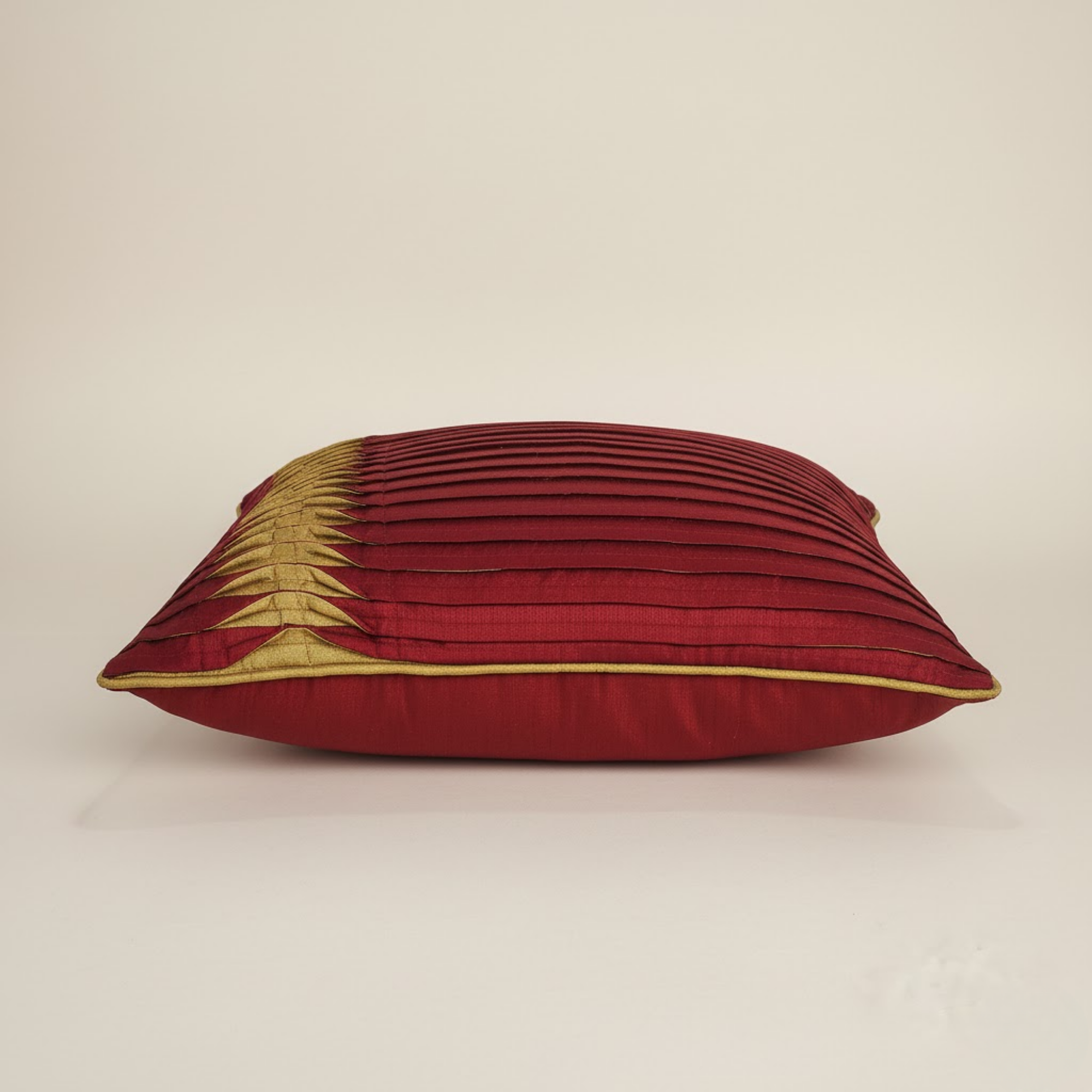 Fabric Crafted Maroon Cushion Cover – 16"x16" | Premium Poly Cotton