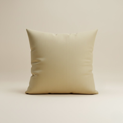 Fabric-Crafted Beige Cushion Cover – 12"x12", Multi-Stripe Textured Design in Premium Poly Cotton