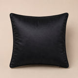 Handcrafted Cushion Cover – Black | 12"x12" | Elegant Poly Cotton Cushion Cover