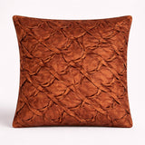 Fabric Crafted Cushion Cover – Coral | 12"x12" | Poly Cotton Fabric | Elegant Crinkle Texture Design