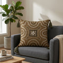 Handcrafted Cushion Cover – Antique | 16"x16" | Decorative Embroidered Cushion Cover