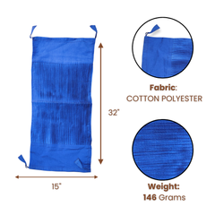 Fabric-Crafted Cylindrical Royal Blue Bolster Cover – 15"x32" | Cotton Polyester Fabric | Premium & Elegant