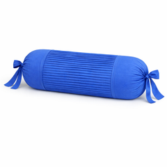 Fabric-Crafted Cylindrical Royal Blue Bolster Cover – 15"x32" | Cotton Polyester Fabric | Premium & Elegant