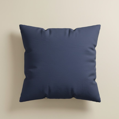 Handcrafted Black Cushion Cover – 16"x16" | Poly-Cotton Matty | Blue Sequined Radiant Swirl | Premium Festive Décor