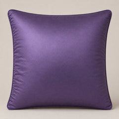 Handcrafted Cushion Cover – Purple | 16"x16" | Poly Cotton Fabric | Elegant Embroidered Cushion Cover