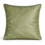 Fabric Crafted Cushion Cover – Green | 12"x12" | Poly Cotton Fabric | Elegant Crinkle Texture Design