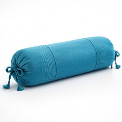 Fabric-Crafted Turquoise Green Bolster Cover – 15"x32" | Premium Polyester | Drawstring Closure | Lightweight & Durable