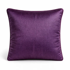 Hand Crafted Cushion Cover – Purple Multicolor | 16"x16" | Poly Cotton Fabric | Vibrant Embroidered Geometric Burst Design
