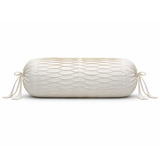 Cylindrical Fabric-Crafted White Bolster Cover – 15"x32" | Cotton Polyester Fabric | Minimal & Elegant