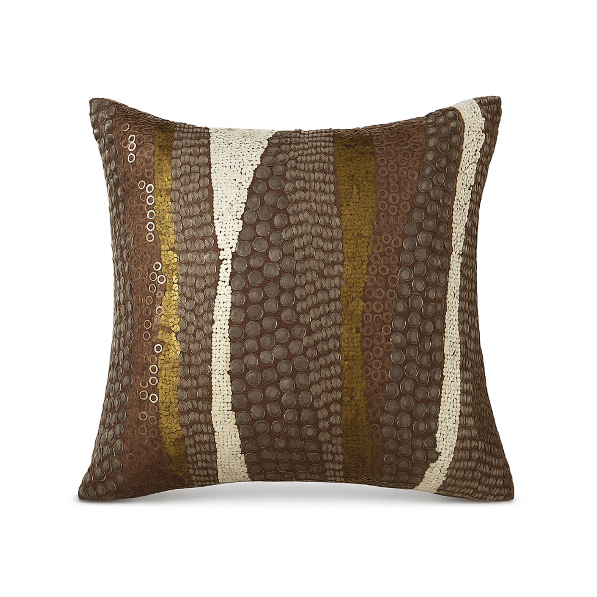Handcrafted Brown Cushion Cover – 12"x12"