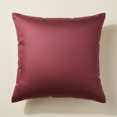 Fabric-Crafted Maroon Cushion Cover – 24"x24", Premium Poly Cotton (Plain Design)