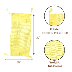 Cylindrical Fabric-Crafted Yellow Bolster Cover – 15"x32" | Cotton Polyester Fabric | Bright & Elegant