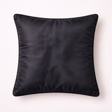 Fabric Crafted Cushion Cover – Black | 16"x16" | Chanil Fabric | Textured Panel Design