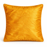 Fabric Crafted Cushion Cover – Orange | 12"x12" | Poly Cotton Fabric | Elegant Crinkle Texture Design