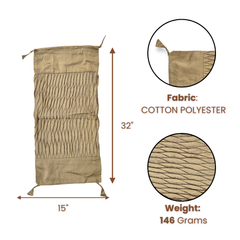 Cylindrical Fabric-Crafted Beige Bolster Cover – 15"x32" | Cotton Polyester Fabric | Subtle & Elegant