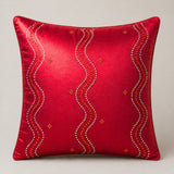 Handcrafted Cushion Cover – Maroon | 16"x16" | Poly Cotton Fabric | Elegant Embroidered Cushion Cover
