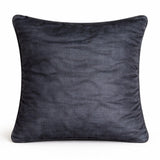 Fabric Crafted Cushion Cover – Black | 12"x12" | Poly Cotton Fabric | Elegant Crinkle Texture Design