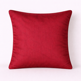 Fabric-Crafted Maroon Cushion Cover – 16"x16" | Wave Quilted Design | Premium Poly-Cotton
