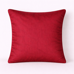 Fabric-Crafted Maroon Cushion Cover – 16"x16" | Wave Quilted Design | Premium Poly-Cotton