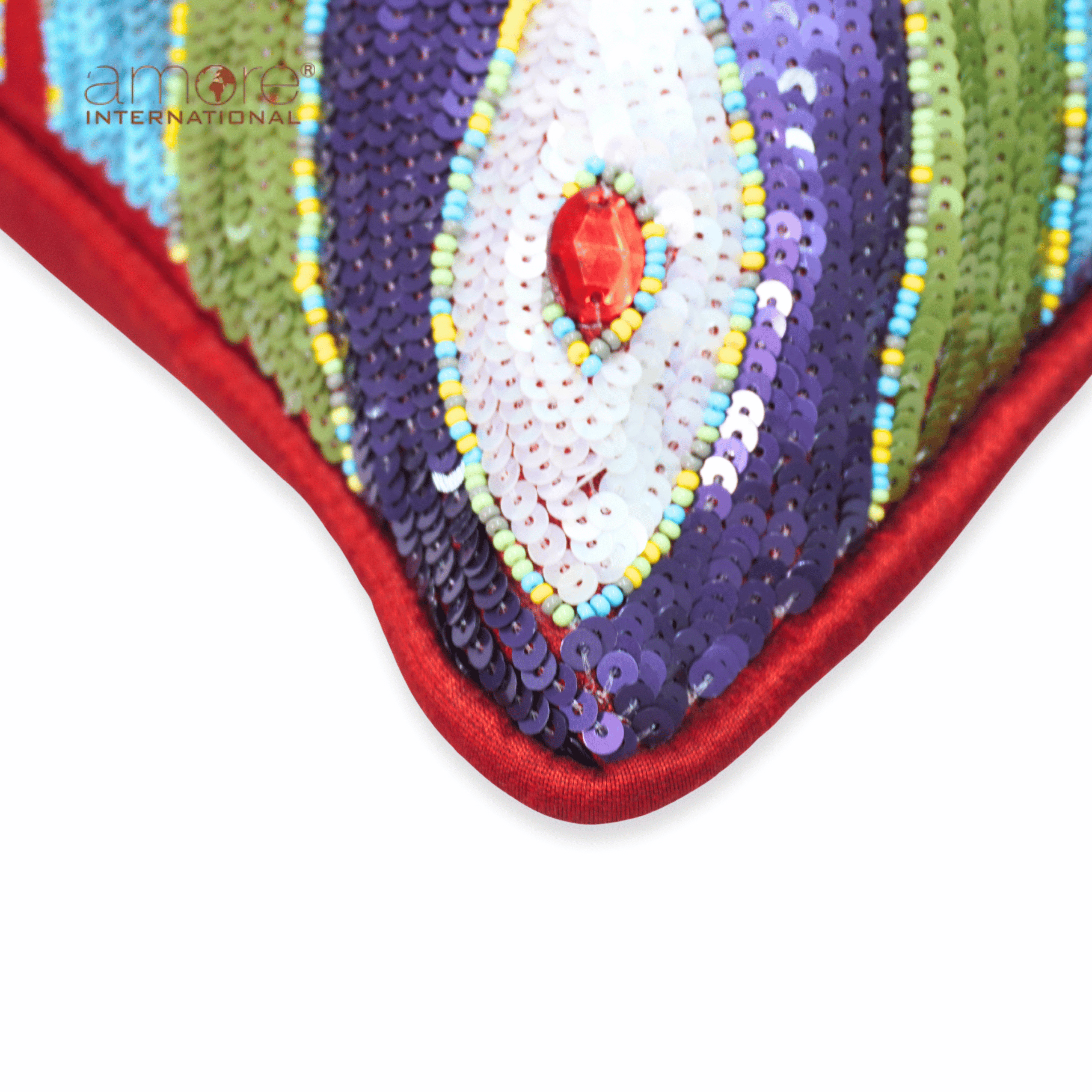 Handcrafted Cushion Cover – Red, 16"x16"