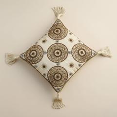 Handcrafted Baize Cushion Cover – 12"x12", Premium Poly Cotton